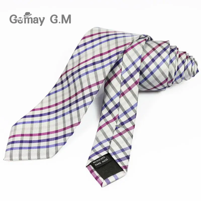 Новый классический галстук в английском стиле жаккардовый тканый клетку из