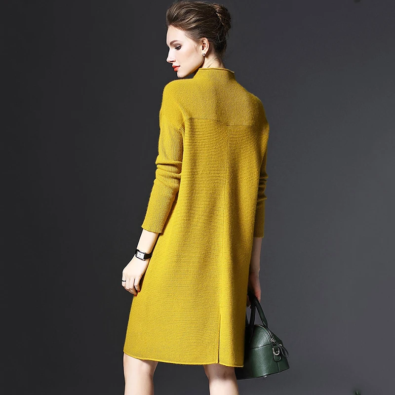 Большие размеры женское платье с длинным рукавом мода 2018 новое винтажное высоким