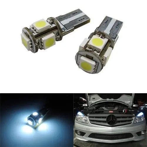 

Оптовая продажа! 50 шт. 5SMD без ошибок 2825 W5W светодиодный лампы для европейских автомобилей, парковочных огней, позиционных огней или век белог...