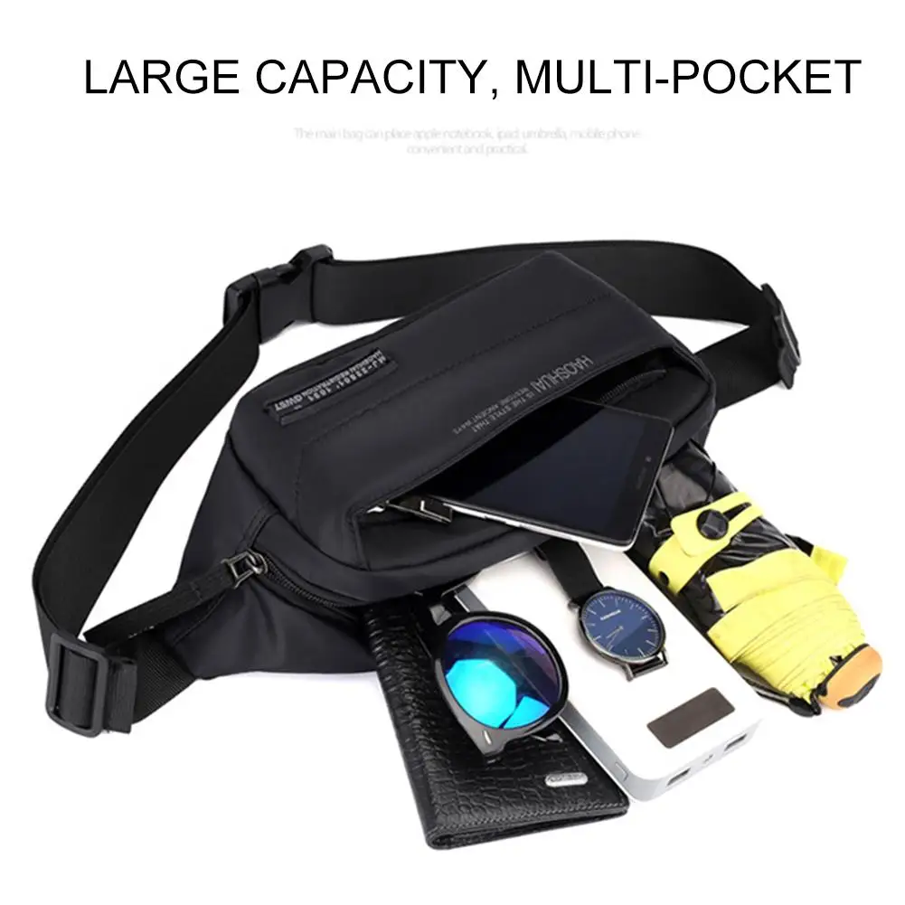 Многофункциональная поясная сумка модная повседневная мужская через плечо для
