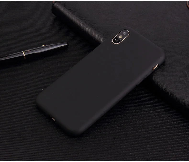 Силиконовый мягкий чехол Ricestate для iPhone 7 6 6s 8 Plus X XR XS Max однотонный ультратонкий из