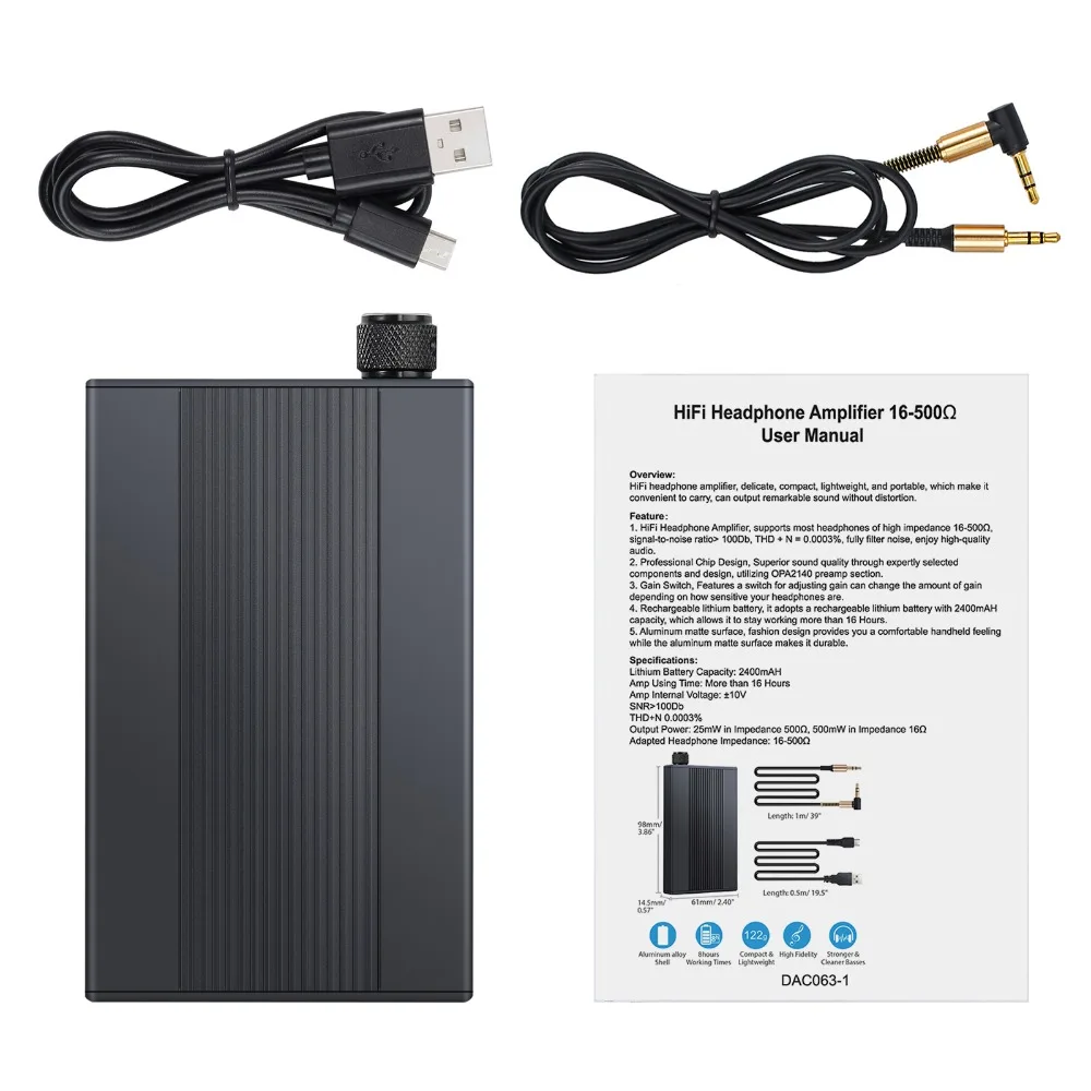 Proster HiFi усилитель для наушников портативный 3 5 мм аудио Rechargeble импеданс MP3 MP4