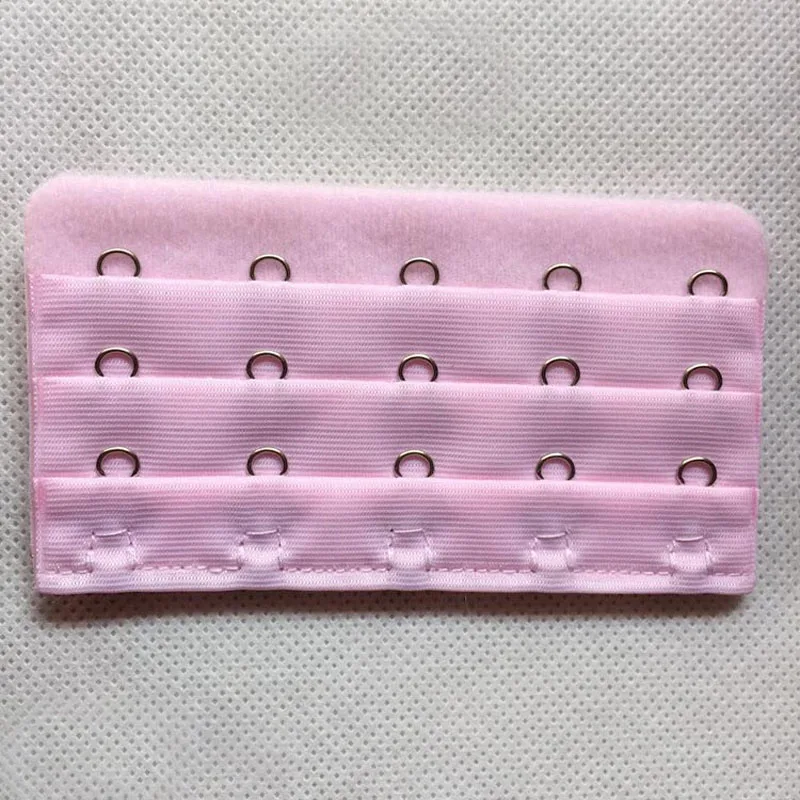Pink La MaxPa, 3 шт., ремешок для бюстгальтера, удлинение пряжки, 3 ряда, 5 крючков, застежка, ремни, женский бюстгальтер, удлинитель, инструмент для шитья, аксессуары k246 - Цвет: Pink