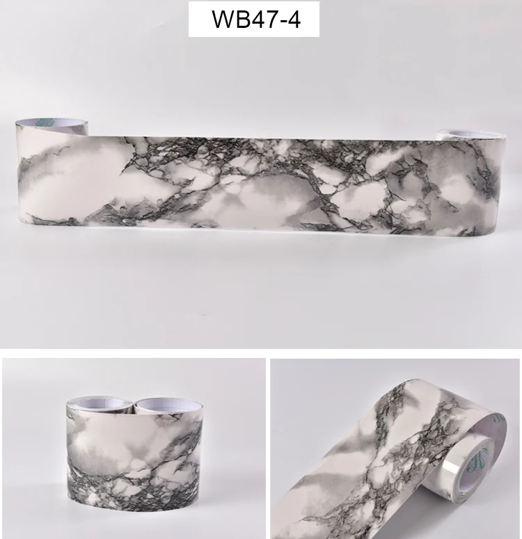WB47-4 0,1*5 м виниловые наклейки на стену для детской комнаты мраморные самоклеющиеся обои для ванной комнаты водонепроницаемые линии талии ПВХ обои в рулоне - Цвет: WB47-4