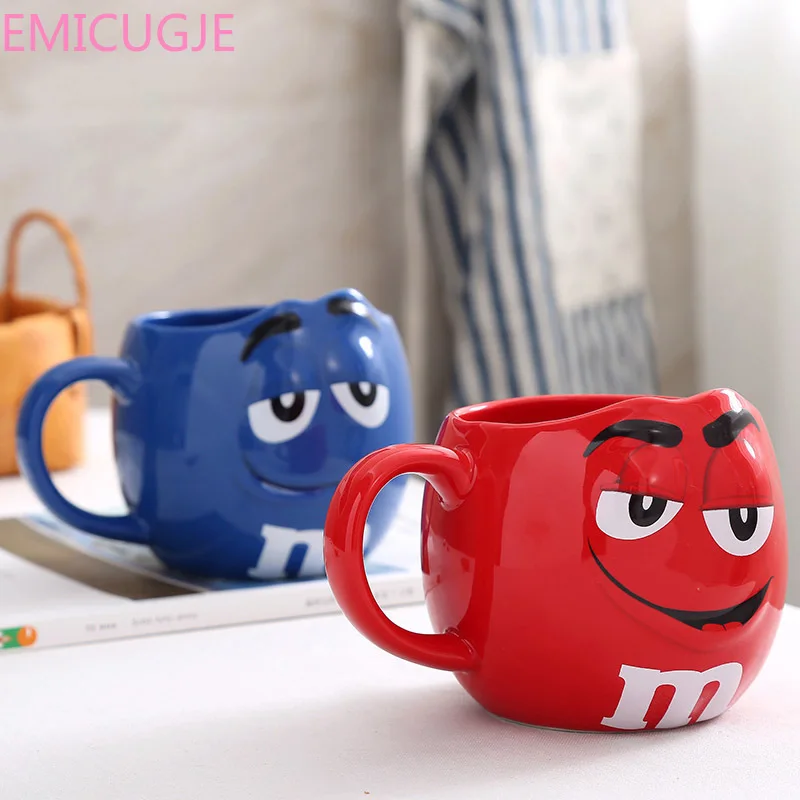 Glaze Milk Water Tea Cups Fashion Drinkware MM Beans Drinking Ceramic Cup Colored Cafe Oatmeal Coffee Mug | Дом и сад