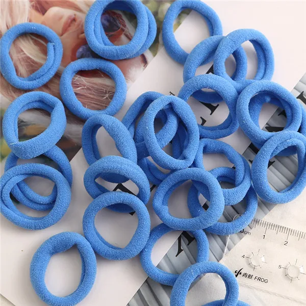 Blue 25/50 шт 3 см женские аксессуары для волос для детей резиновые резинки для волос эластичная резинка для волос Ободки для девочек Аксессуары Галстуки резинки для волос Головные уборы - Цвет: Blue