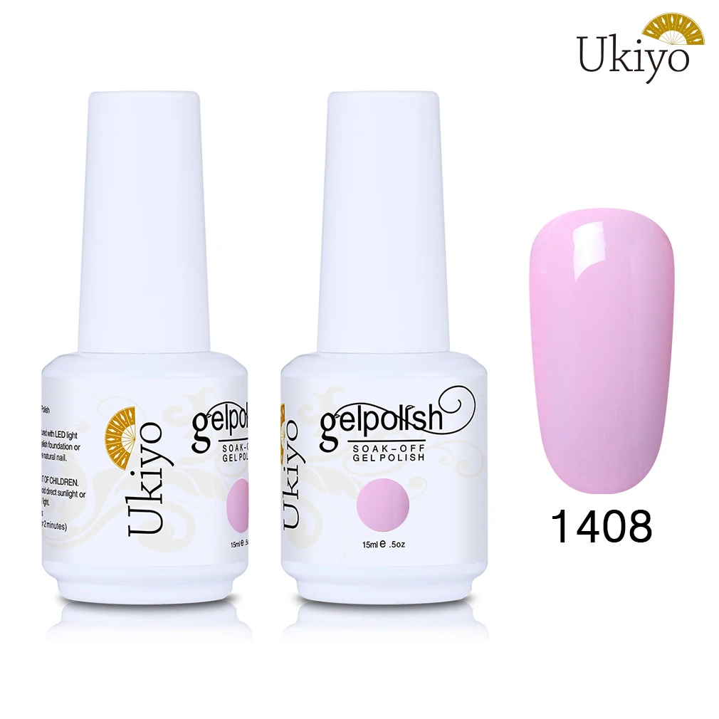 1408 Ukiyo 15 мл Лак для ногтей 170 великолепный цвет Гель-лак для ногтей Vernis полуперманентное верхнее покрытие Базовое покрытие гель-лаки для ногтей Гель-лак - Цвет: 1408