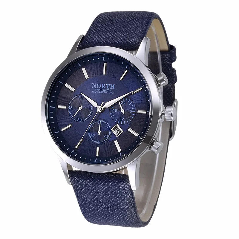 СЕВЕРО Часы Мужчины Люксовый Бренд Моды Спортивные Кожа Кварцевые Бизнес relojes