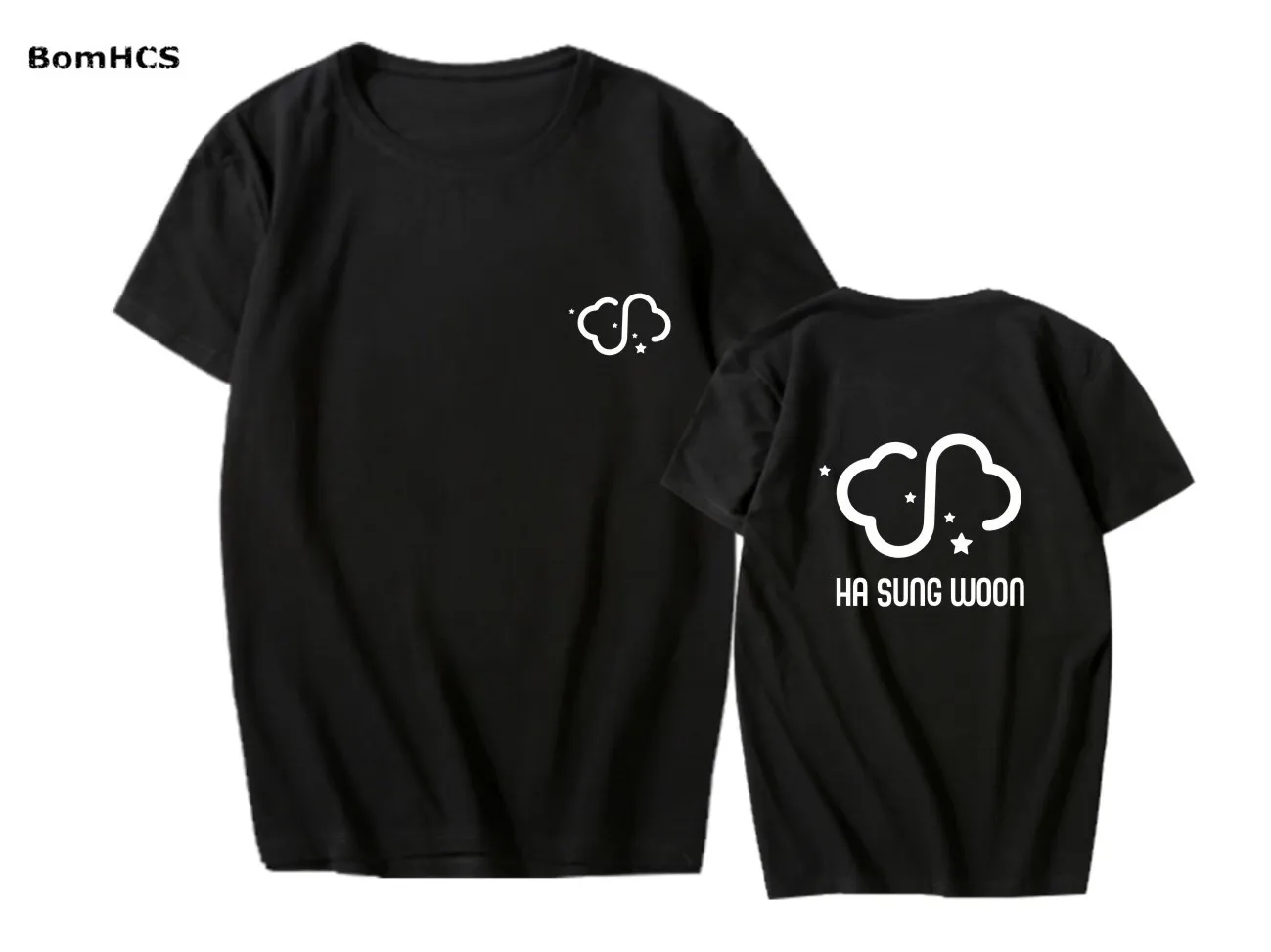 Хлопковая футболка BomHCS Kpop want ONE MY MOMEN базовая уличные повседневные топы унисекс