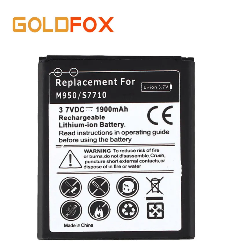 Высокое качество 1900mAH запасная батарея для Samsung Galaxy Reverb Xcover 2 S7710 M950 Batterie Bateria