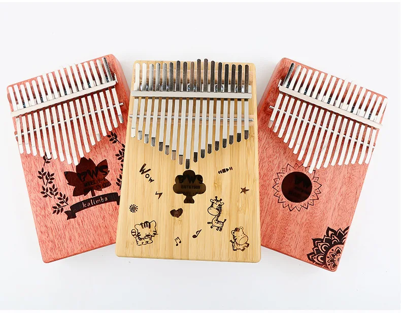 17 ключей калимба африканские Твердые красного дерева палец пианино санза
