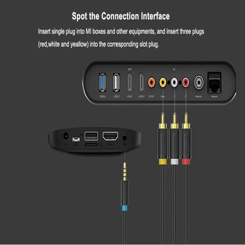 HIPERDEAL хит продаж Vention 3 5 мм штекер 3RCA Мужской AV конвертер Громкоговоритель кабель