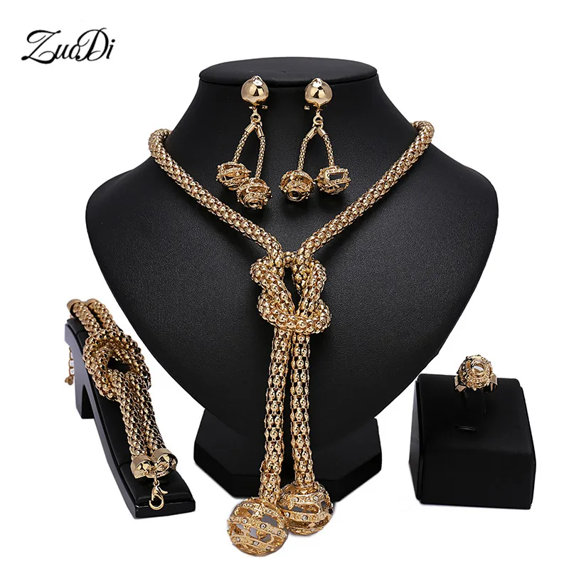 Zuodi модные африканские бусы ювелирный набор брендовый женский нигерийский