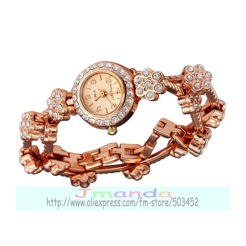 Женские кварцевые часы с ремешком кристаллами 50 шт./лот | Наручные