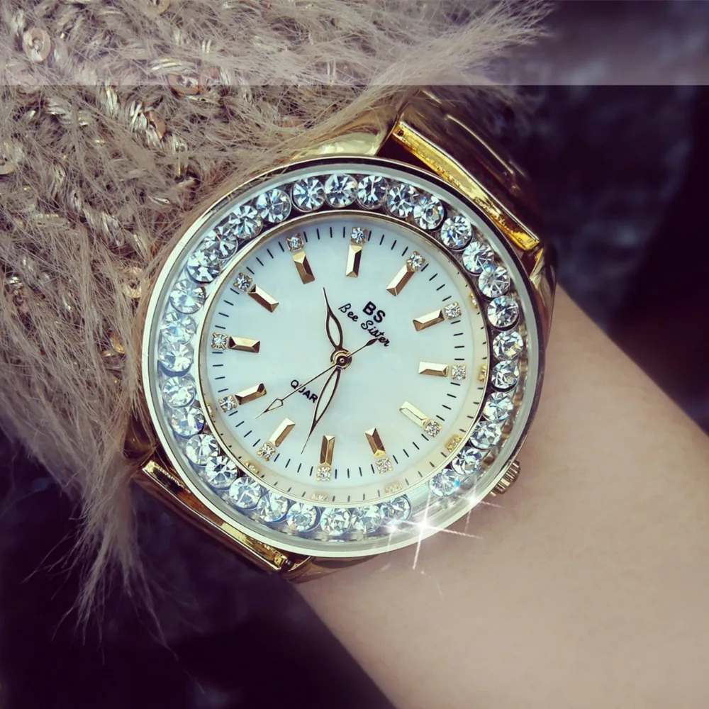 Часы наручные женские кварцевые креативные модные брендовые золотистые