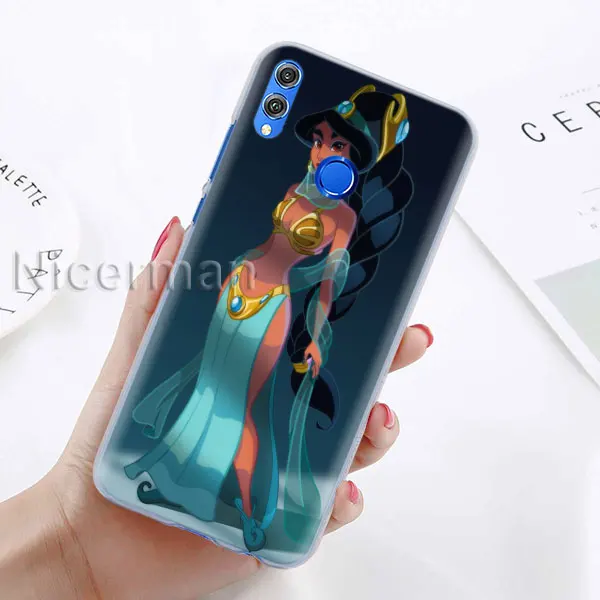 A-12 Чехол для телефона для Honor Y9 Y7 Y5 Y6 Y9 Honor 10 20 Lite 8X 8A играть прозрачная крышка Капа Аладдин, Принцесса Жасмин Капа Coque - Цвет: A-12