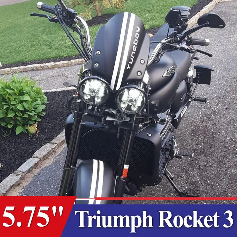 Ракеты 3 Мотоцикл 5 3/4 дюйма фар 75 &quotLed двойной фары для Triumph Скорость/Street Triple thunderbird