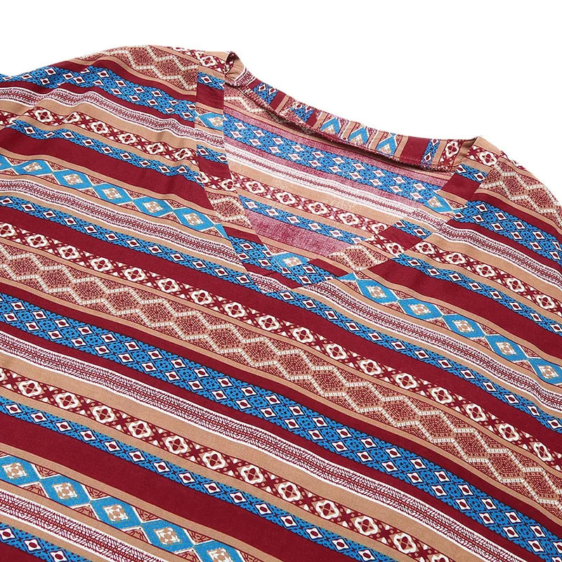 Винтажное летнее платье 2019 женское повседневное свободное в стиле бохо с