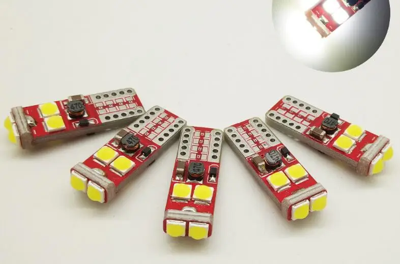 10 шт. светодиодный светильник Автомобильный T10 W5W 3030 6SMD 12В 24В Canbus без ошибок