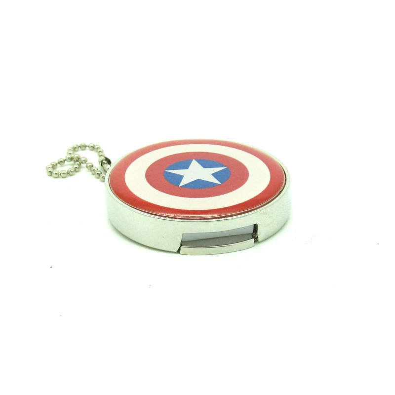 Металлический флэш-накопитель super hero Captain America Shield USB карта памяти 4 ГБ 8 16 флешка в