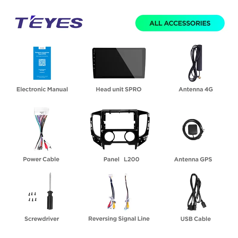 TEYES SPRO Штатное Головное устройство For Mitsubishi L200 2015 GPS Android 8.1 aвтомагнитола магнитола