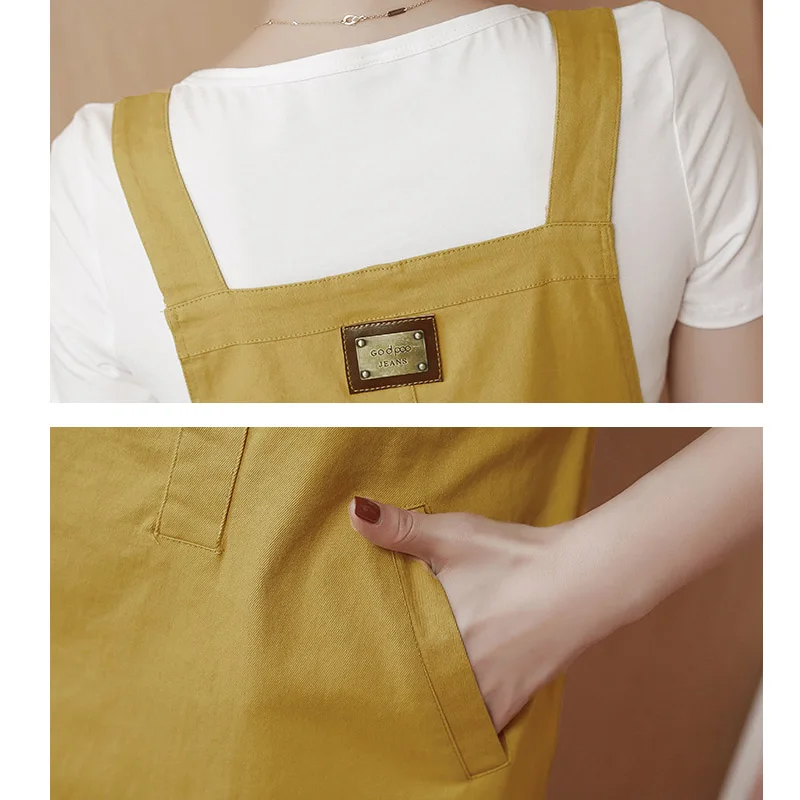 Женский комплект из двух предметов топ с коротким рукавом и платье на бретельках