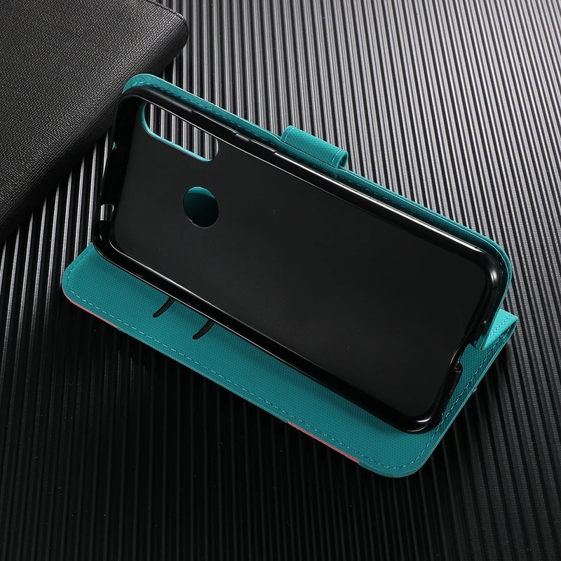Роскошная вышитая кожаная сумка из ткани для huawei Y6 2019 чехол телефона деловая
