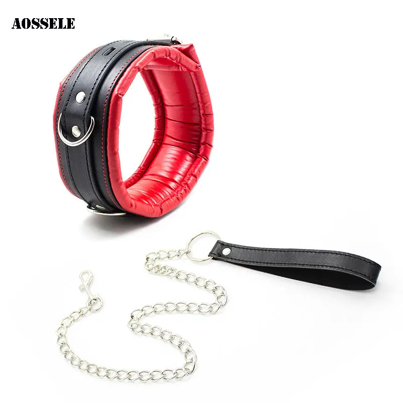 Искусственная кожа SM ошейники для рабов пар шеи ограничения бондаж взрослые игры