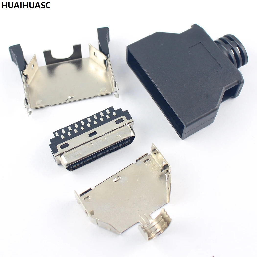 1 шт. SCSI 36 Pin MDR мужской CN разъем под пайку корпус соединителя комплект щит для сборки кабеля