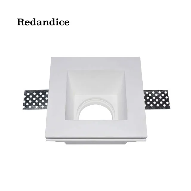 Redandice квадратный светодиодный прожектор paintable gesso потолочный светильник ручной