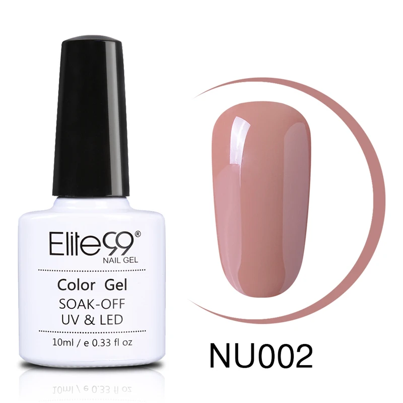 Elite99 10ml UV Gel Nail Polish Rose Gold Glitter Nail Gel Polish Sequins Nude Color Gel Varnish Soak Off Nail Art Lacquer Nails - Цвет: 002