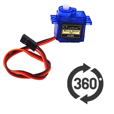 50 шт. sg90 9 г микро сервопривод для самолета аэроплан 6CH RC хелкоптер kds esky align вертолет sg90 - Цвет: SG90 360