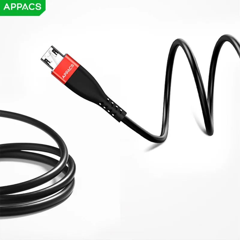 APPACS Реверсивный Micro USB кабель для samsung Xiaomi Redmi Дата-кабель USB зарядное устройство зарядный кабель быстрое зарядное устройство кабель для мобильного телефона