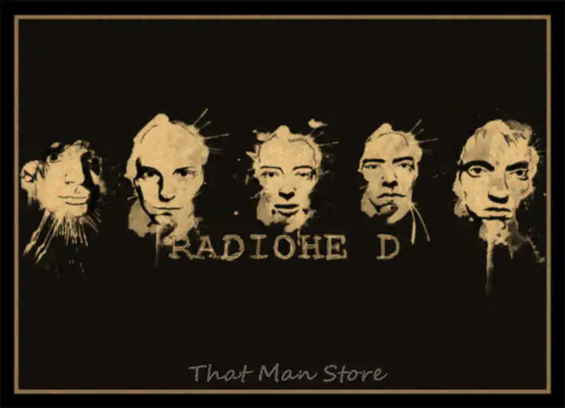 Radiohead постер ретро ностальгия крафт-бумага декоративная картина стикер стены 30*21cm - Цвет: Белый