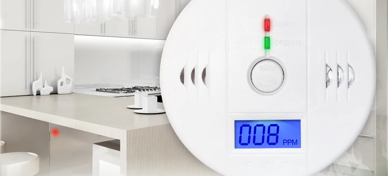 Smarsecur цифровой 85dB Предупреждение Высокочувствительный ЖК-дисплей фотоэлектрический независимый CO датчик газа детектор угарного газа