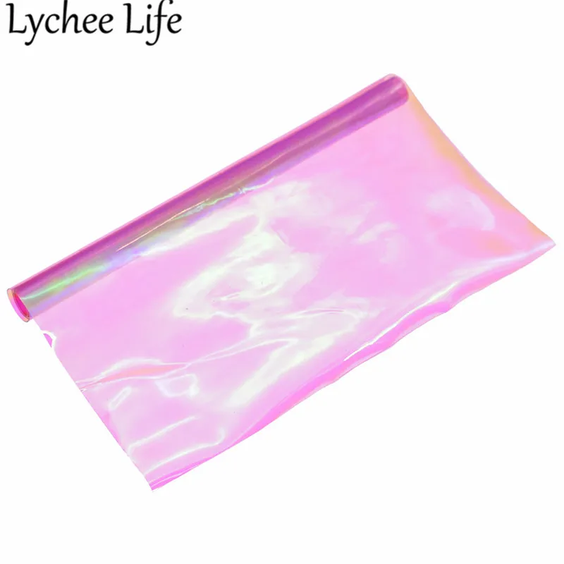 1 Lychee Life DIY Прозрачная ПВХ ткань красочные 21x29 см ткань ручной работы современная домашняя одежда текстильные принадлежности для шитья товары - Цвет: 1