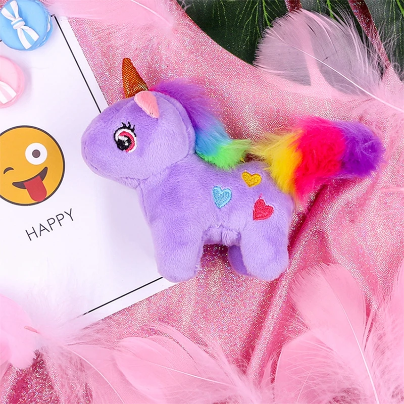 Милые Мультяшные животные единорог плюшевые игрушки Kawaii сумка Подвеска на