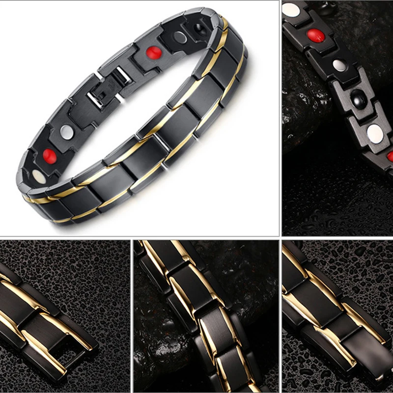 Мужской браслет шириной 12 мм Энергетический Браслет мужской био магнитный