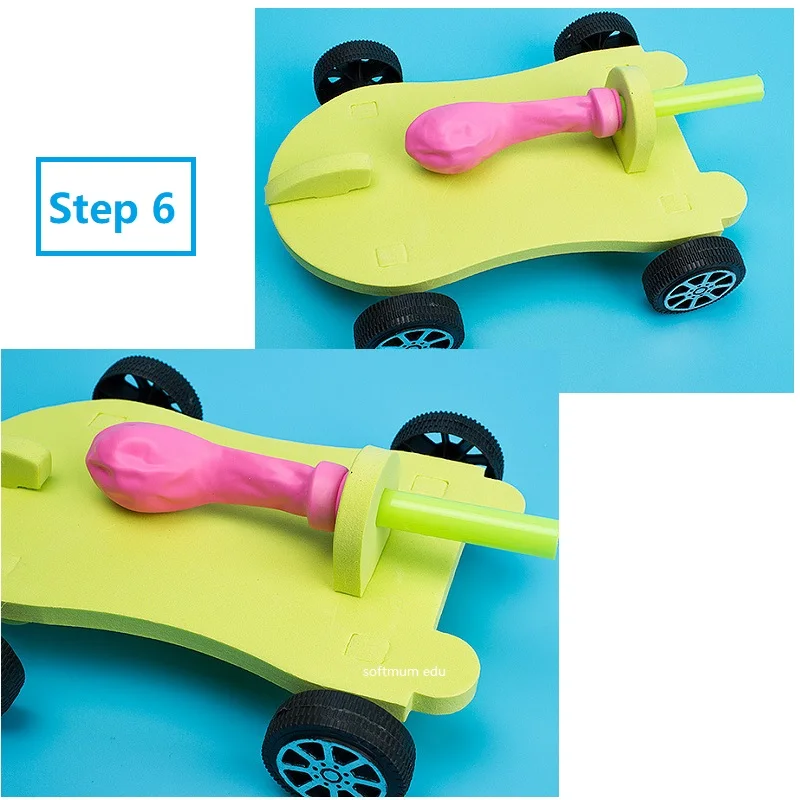 DIY воздушный шар Racer детский ручной автомобиль мини пневматическая Модель
