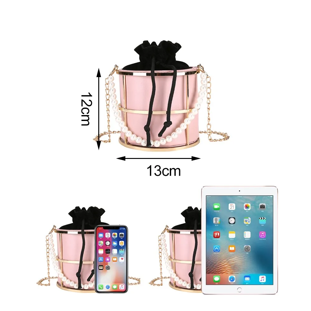 2019 новые женские сумки мешки мини на плечо с цепочкой шнурке маленькие через