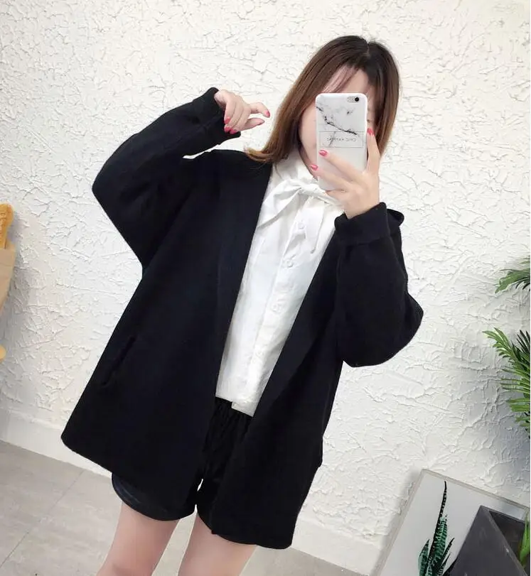 2019 Hooded Cardigan Women Knitted sweater Long Sleeve Autumn And Winter New Fashion Thick women's sweaters |