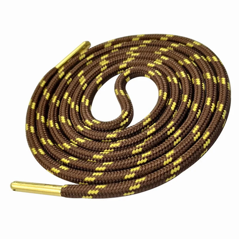 JUPHAIR спортивные круглые шнурки с металлической головкой, подходят для всех видов спорта, беговые кроссовки, шнурки для обуви, волнистые полосатые полиэфирные шнурки