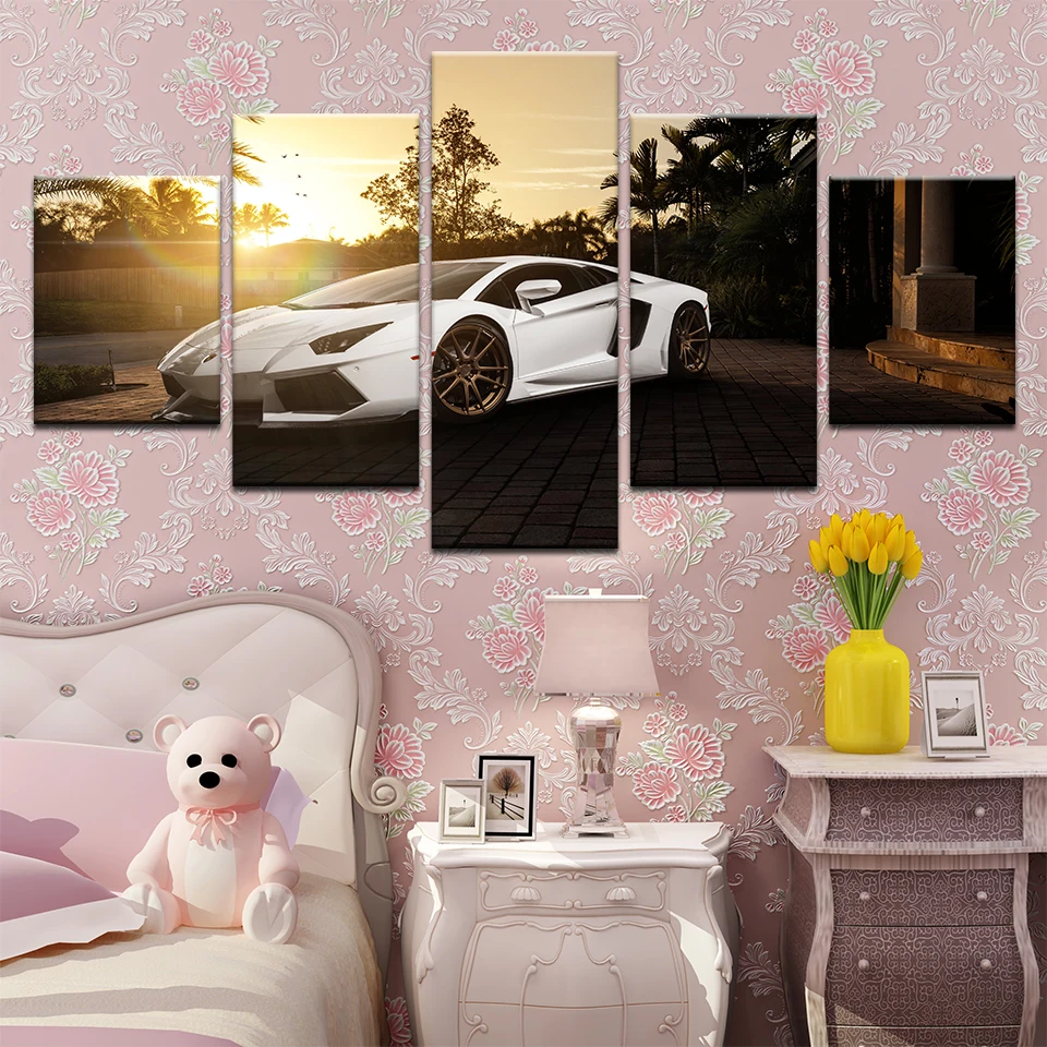 Современное домашнее настенное искусство картины с рамкой HD принты белая