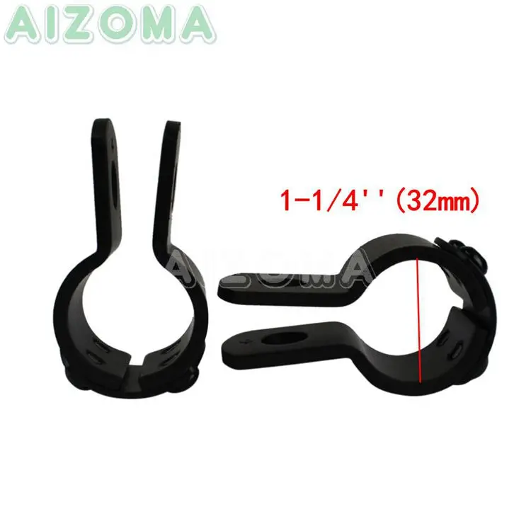 Black 32mm 1-1/" и 1-1/4" и 1-1/" зажим для подножек, подножка, подножка 28 мм 32 мм 38 мм защита двигателя, универсальная подножка - Цвет: Black 32mm