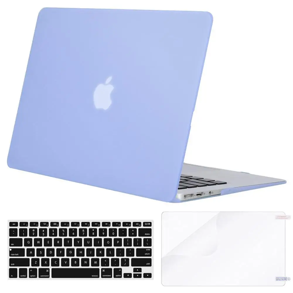 Matte Serenity Blue Чехол для ноутбука MOSISO для Apple MacBook Air 13 дюймов A1466 матовый чехол для ноутбука Macbook Pro Retina13 A1502/A1425+ чехол для клавиатуры - Цвет: Matte Serenity Blue