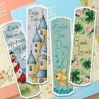 055 diy craft stich cross stitch bookmark christmas plastic fabric needlework embroidery crafts counted cross stitching kit