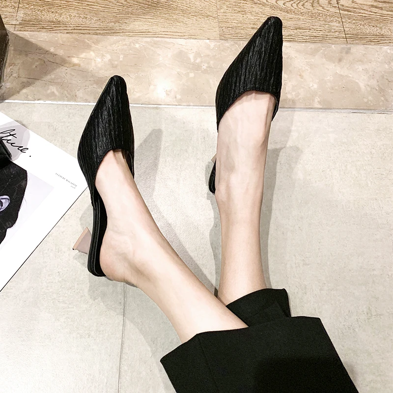 2019 Women Summer High Heels Female Sandals Slippers Pointed Toe Pumps Ladies Shoes Woman Zapatos Mujer | Обувь