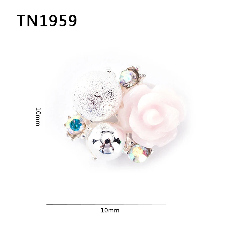 10 шт./лот 3D украшения для ногтей Цветочный дизайн 2 цвета выбор горный хрусталь