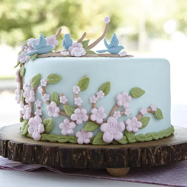 Инструмент для помадки форма выпечки в форме цветка листьев ветвей птиц