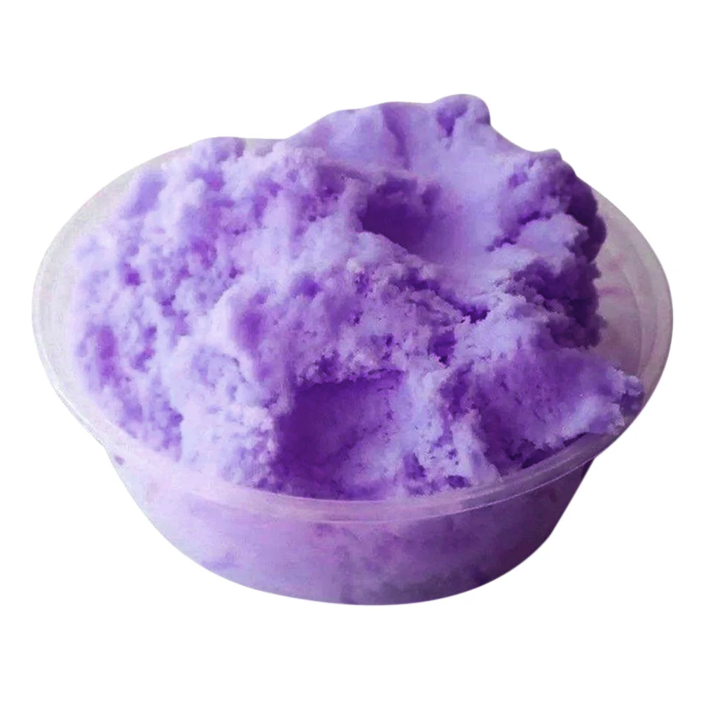 Красочные смешивания облако Slime мягкий ароматизированный стресс Детский пластилин детские игрушки осадка хлопок грязь, чтобы освободить глиняные игрушки Пластилин подарки - Цвет: Фиолетовый